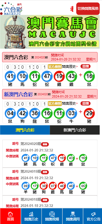 澳门六开彩历史数据深度解析与查询指南